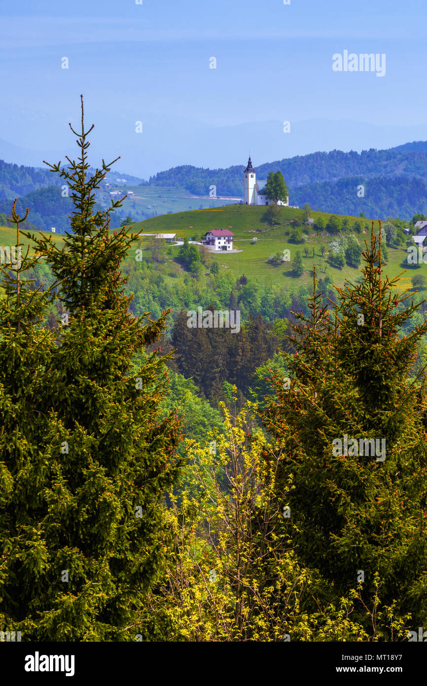 L'église locale de Planina nad Horjulom est dédiée à Saint André. Il a été mentionné pour la première fois dans les sources écrites en 1526 et la structure actuelle a été Banque D'Images