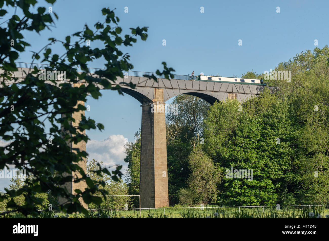 Près de pont-canal de Pontcysyllte au Pays de Galles Llangollen au printemps Banque D'Images