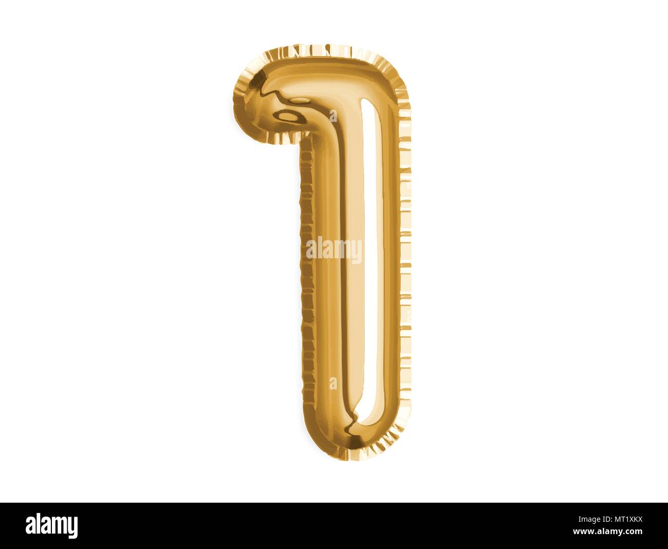 Le nombre d'or un ballon pour bébé douche partie décoration fête Illustration de Vecteur