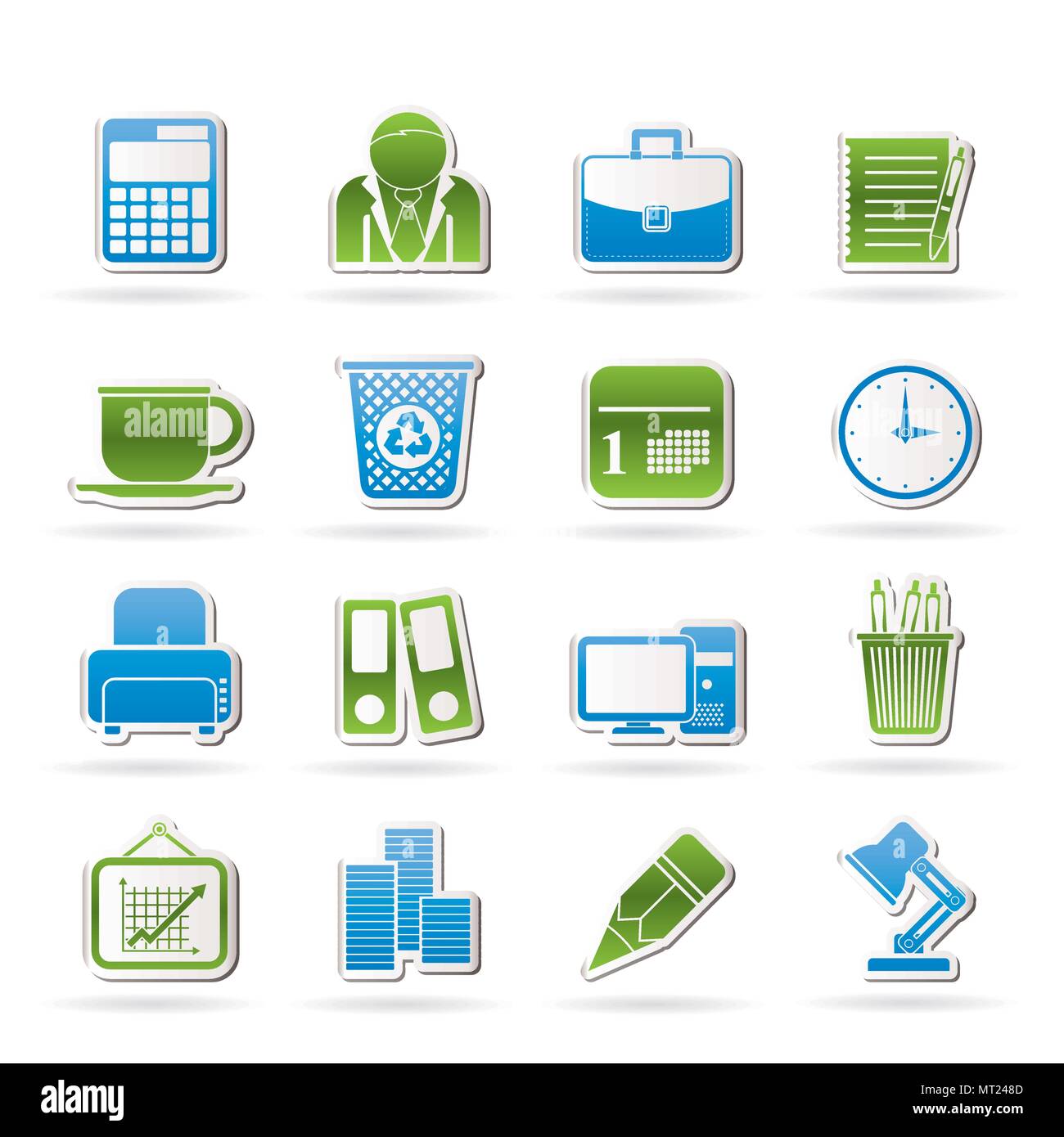 Icônes d'affaires et de bureau - vector icon set Illustration de Vecteur