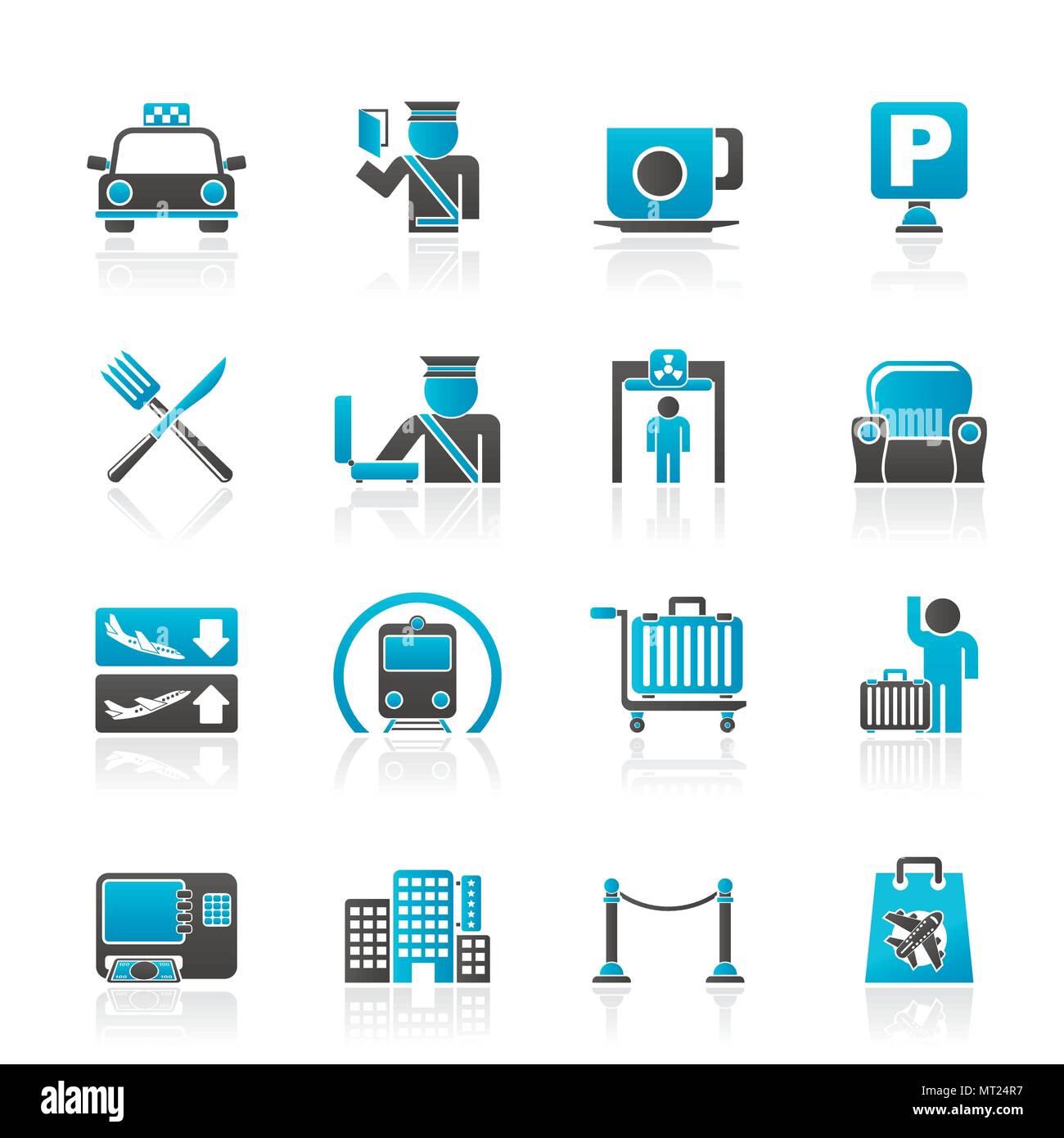 L'aéroport, Voyage et transport icons - vector icon set 1 Illustration de Vecteur