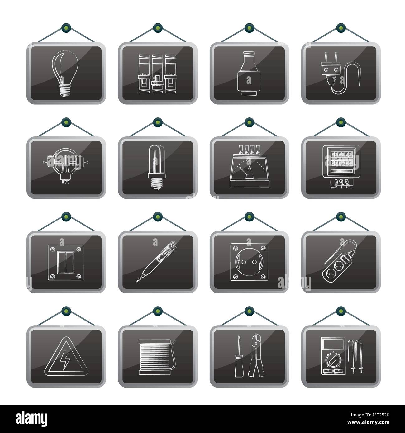 Les appareils électriques et de matériel icônes - vector icon set Illustration de Vecteur