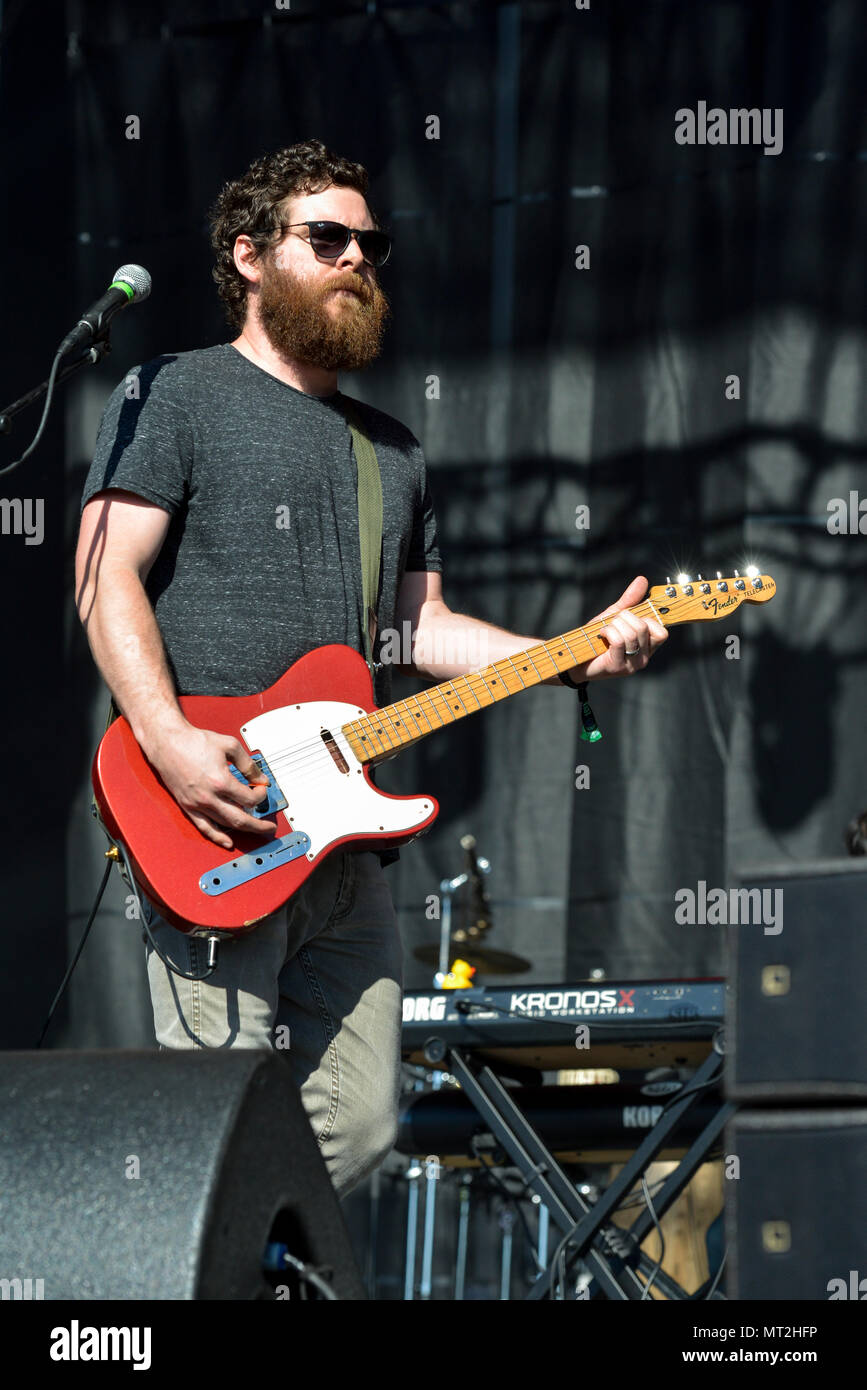 Napa, Californie, le 27 mai 2018, le Manchester Orchesra sur la scène du Festival 2018 BottleRock à Napa, Californie Crédit : Ken Howard/Alamy Live News Banque D'Images