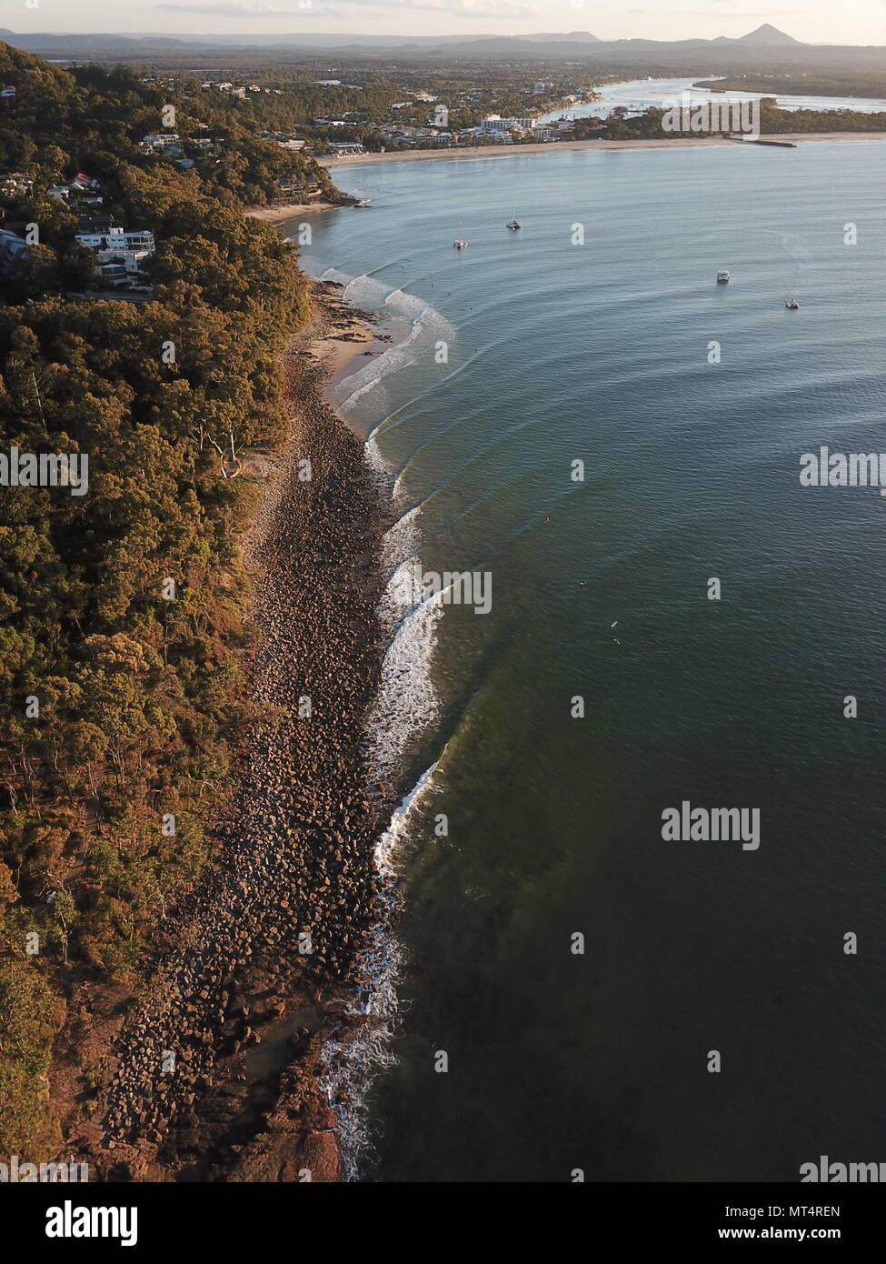 Vue de dessus de plage de Noosa, Sunshine Coast Queensland Banque D'Images