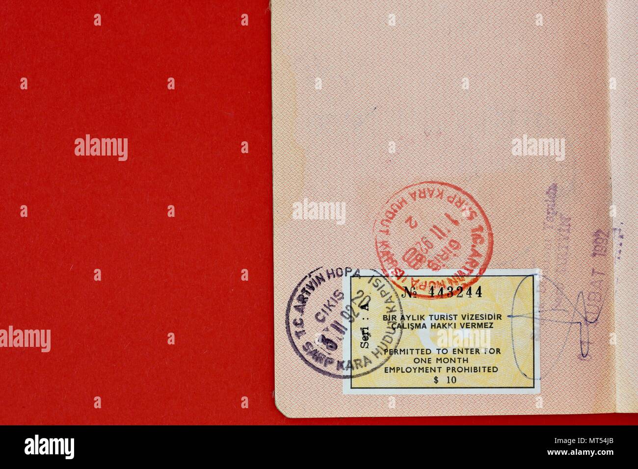 1980/ 1990 CCCP URSS // / russe soviétique passeport délivré à une citoyenne. Banque D'Images