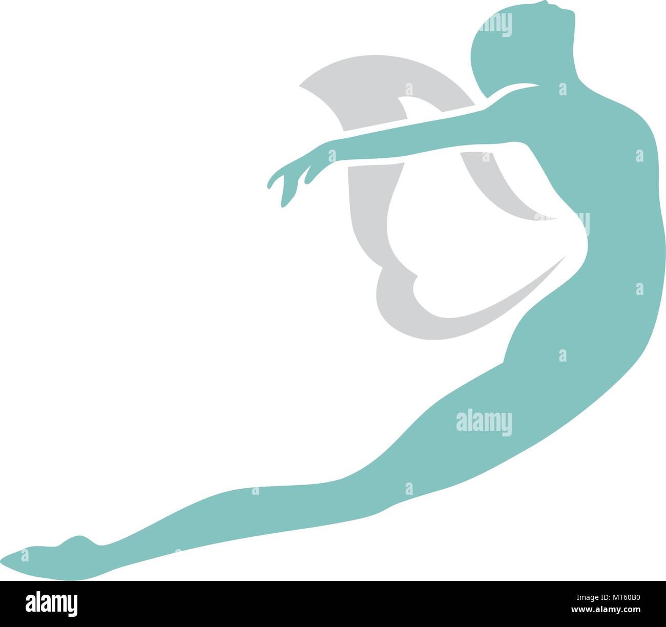 Fée, femme avec des ailes, de l'emblème Illustration de Vecteur