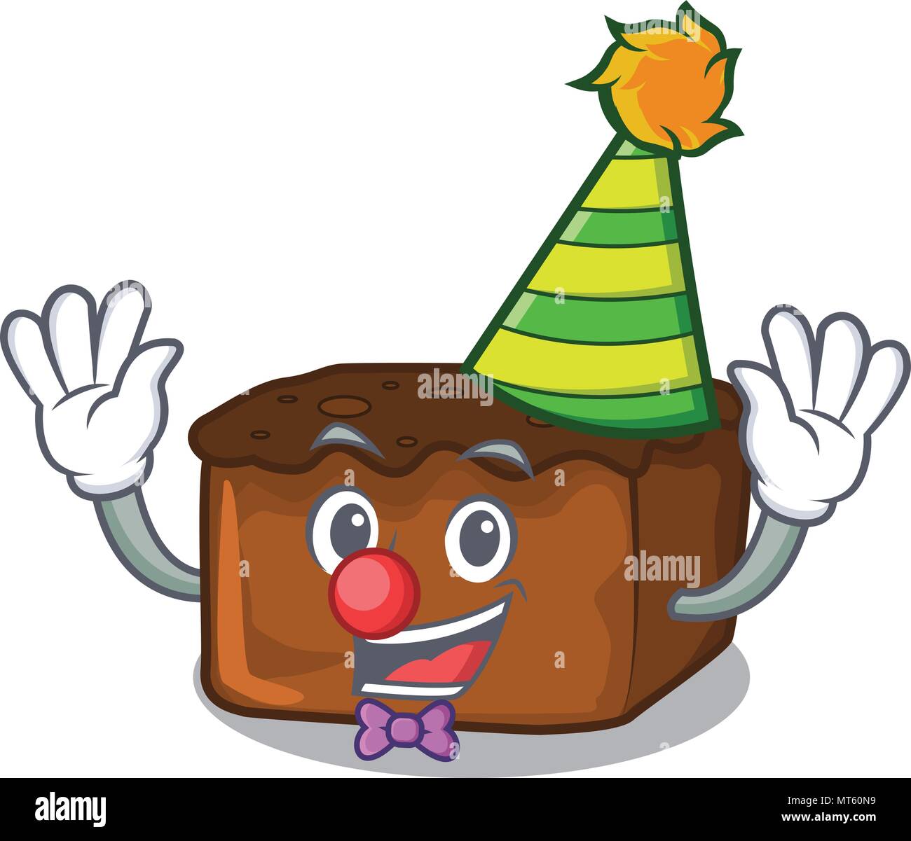 Brownies Clown mascot cartoon style Illustration de Vecteur
