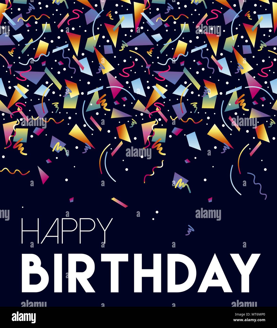 Joyeux Anniversaire Carte De Souhaits Illustration Style Vintage Retro Confettis A Tendance Parti Avec L Arriere Plan Colore Typographie Citer Vecteur Eps10 Image Vectorielle Stock Alamy