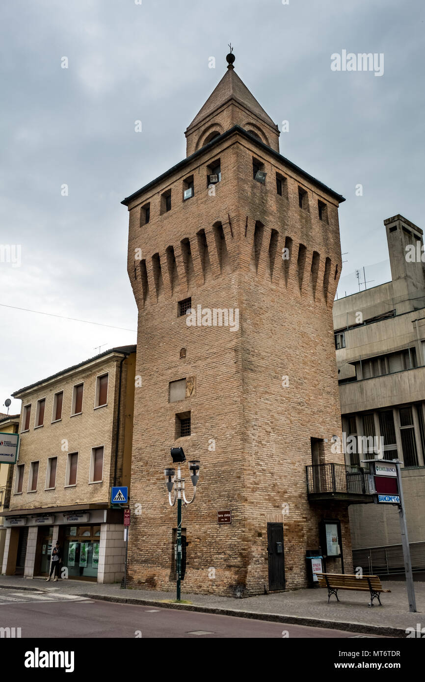 MOLINELLA, ITALIE - 01 mai 2018 : la tour municipale à Molinella, Bologna, Emilia-Romagna, Italie Banque D'Images