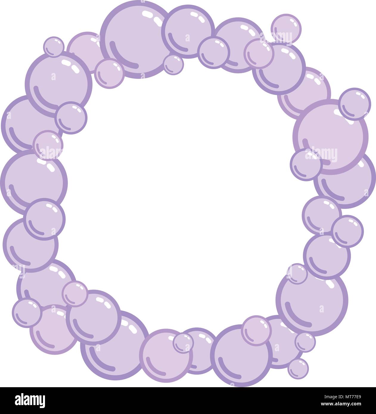 Bubble cadre, placez le texte de blobs, blister de savon boîte englobante, mousse, vecteur de la frontière Illustration de Vecteur