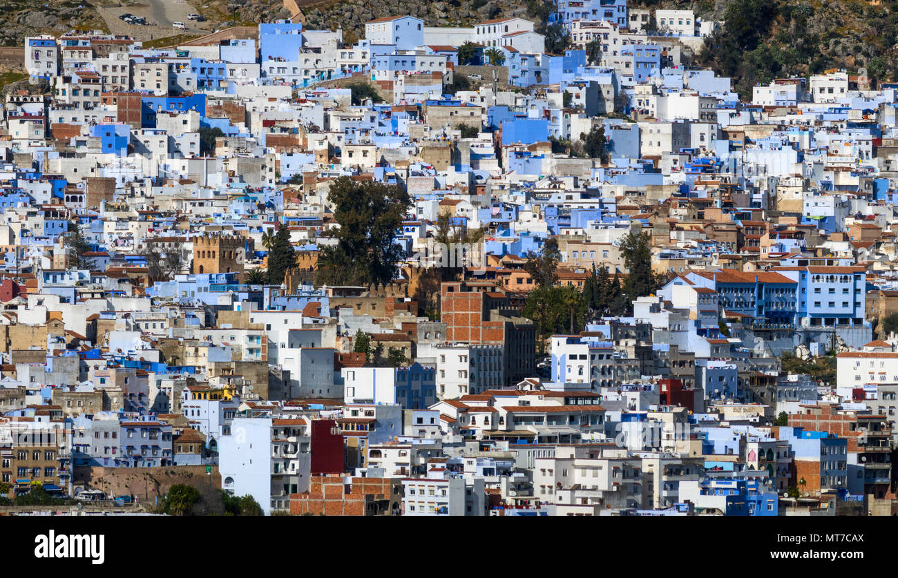 Ville Bleue Chefchaouen au Maroc Banque D'Images