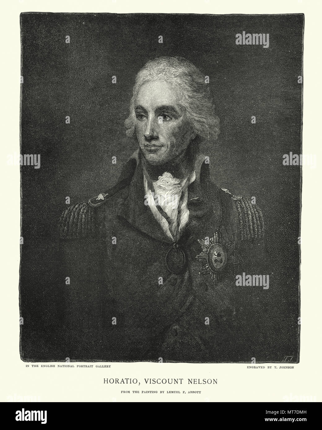 Horatio Nelson, vicomte Nelson par David Banque D'Images