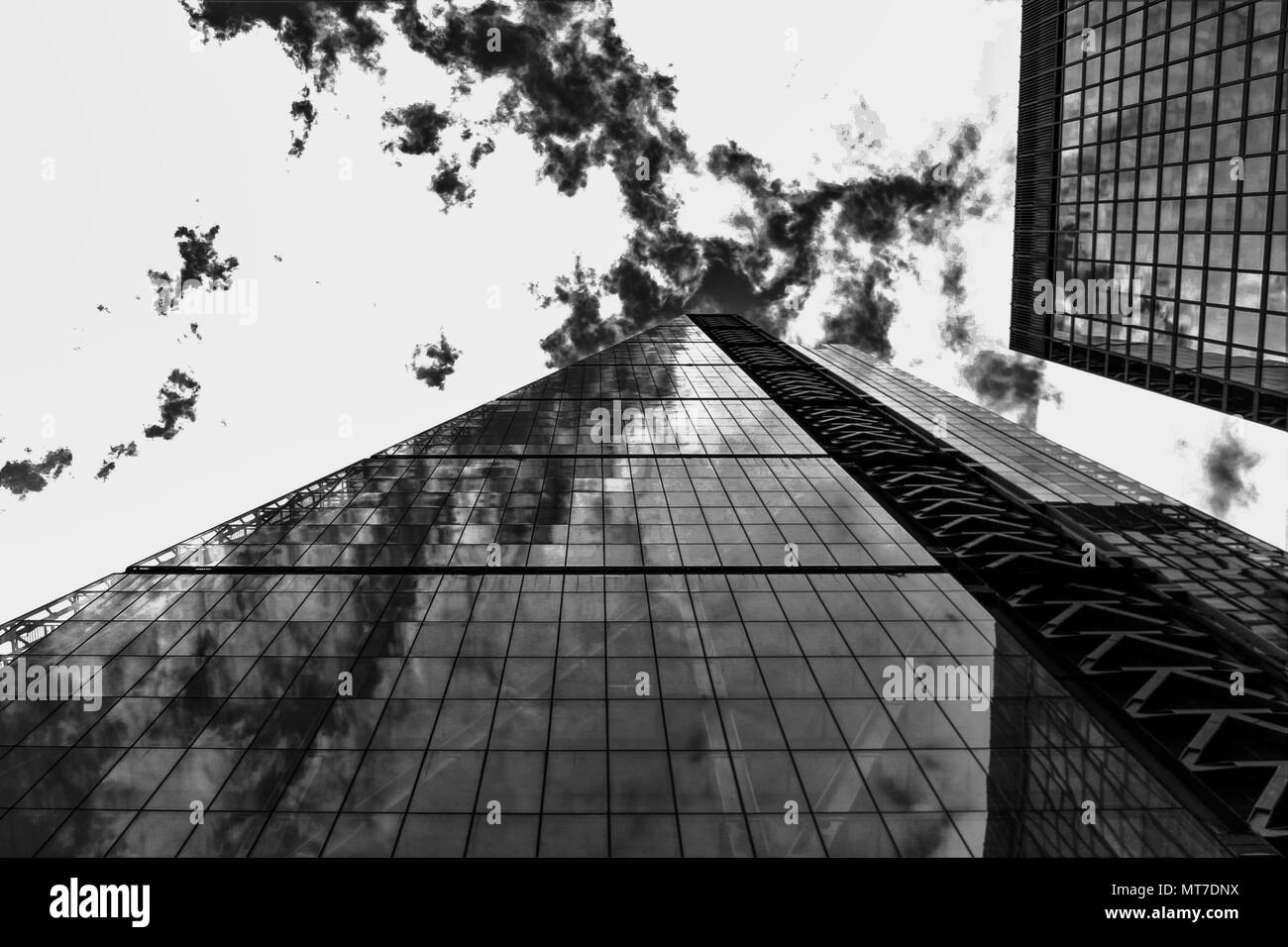 Façade en verre gratte-ciel de la ville de Londres, de l'architecture urbaine. Banque D'Images