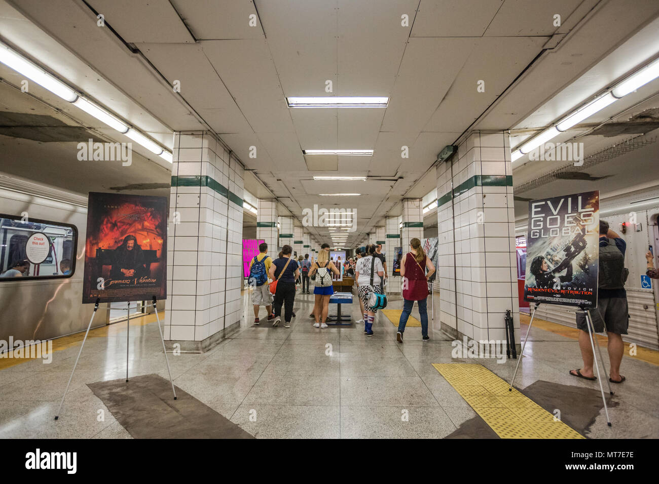 Partie inférieure de la baie de Toronto est une station de métro active et c'est un film populaire et film set location Banque D'Images