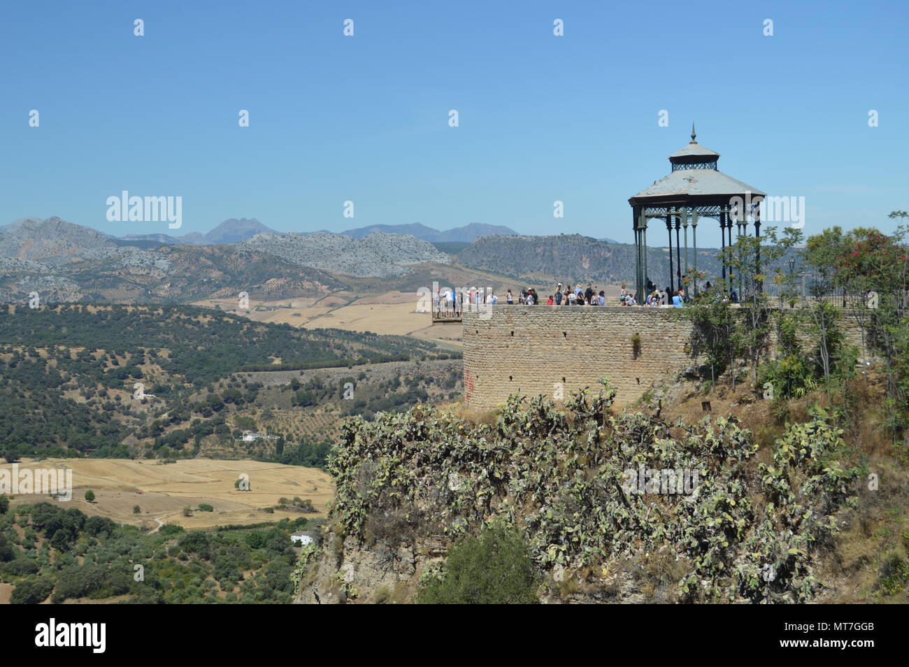 Magnifique coup de l'affût de la gorge du Tage. Le 4 août 2016. Architecture Voyage Vacances. Ronda malaga andalousie espagne. Banque D'Images