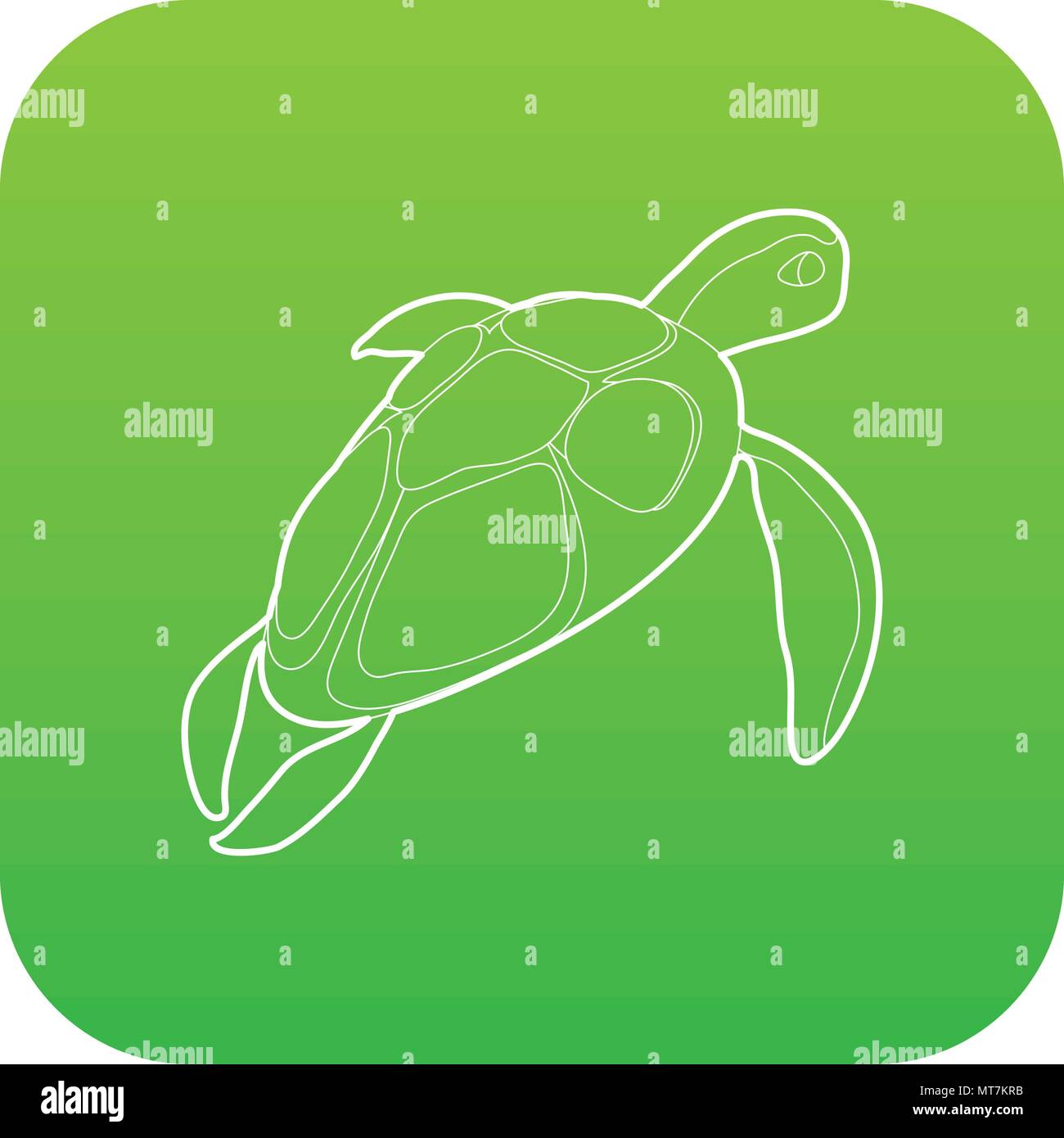 Icône vecteur vert tortue Illustration de Vecteur