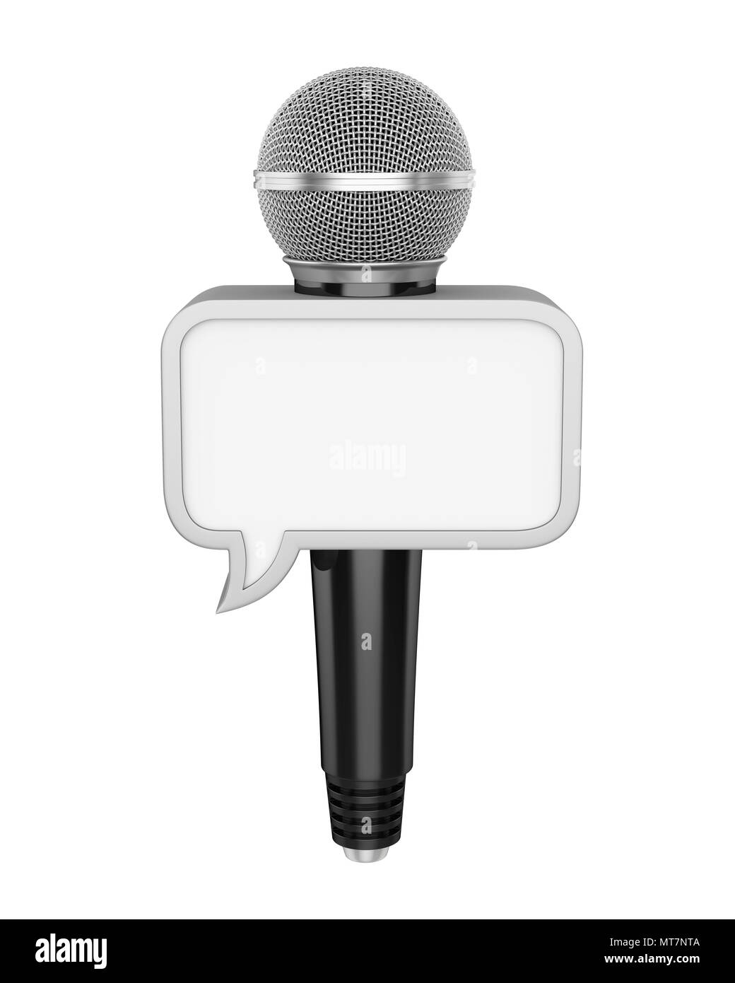 Microphone avec bulle isolée Banque D'Images