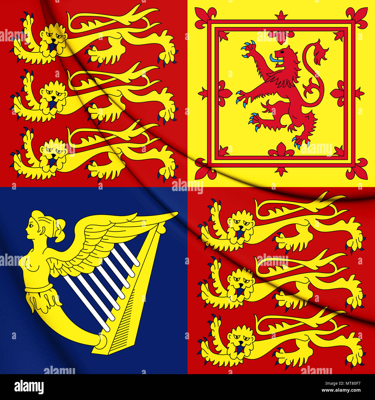 Drapeau royal standard du royaume uni Banque de photographies et d