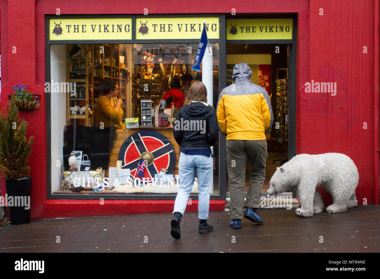 Le Viking Store a deux magasins de Reykjavík, situé dans le centre-ville, à l'Islande Banque D'Images