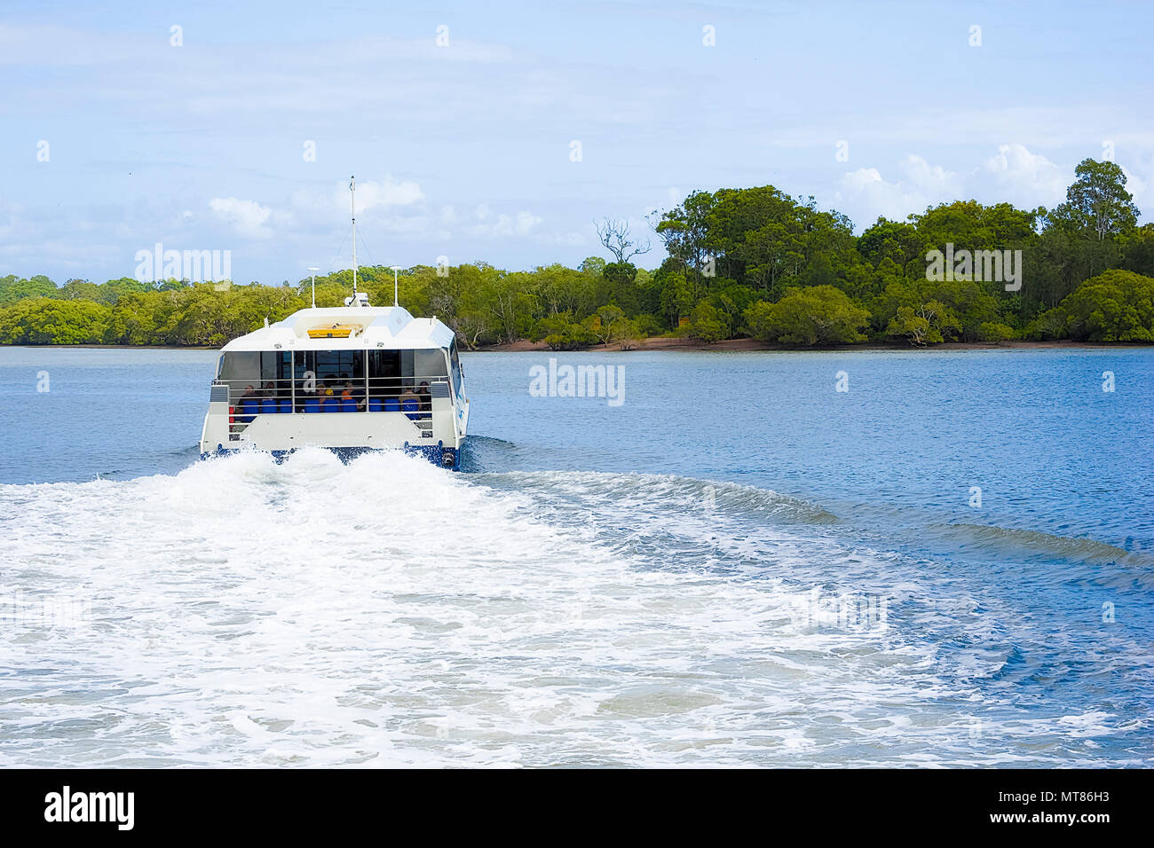 Au sud de l'île de Brisbane ferries sont le seul lien entre les îles et le continent.Les quatre îles sont l'Île Russell,Lamb Island, Karragarra Banque D'Images