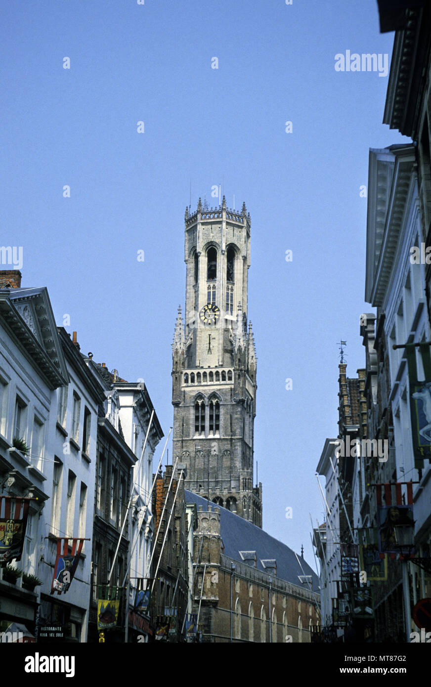 1988 BELFRY HISTORIQUE BRUGES BELGIQUE Banque D'Images