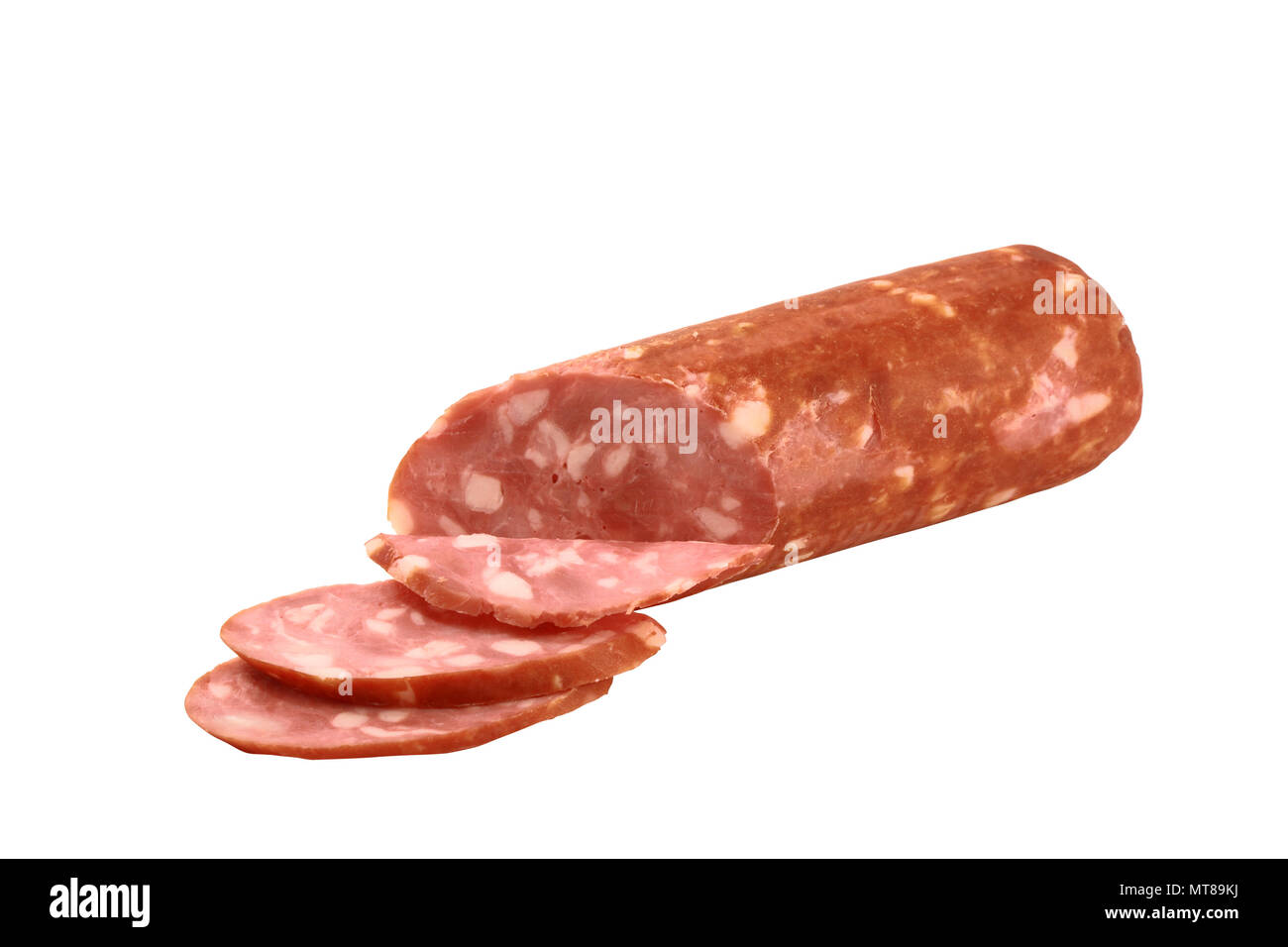 Saucisses isolé sur fond blanc avec clipping path Banque D'Images