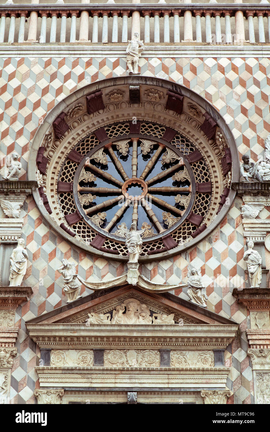 Rose de Cappella Colleoni, Bergame, Italie Banque D'Images