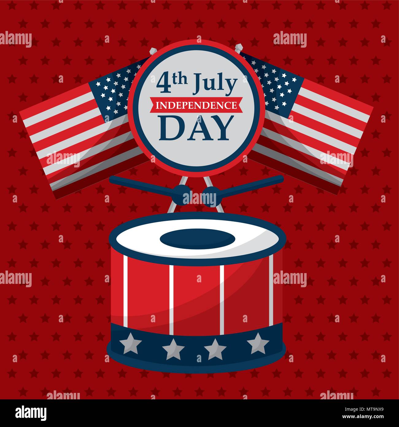 Le jour de l'indépendance américaine Illustration de Vecteur