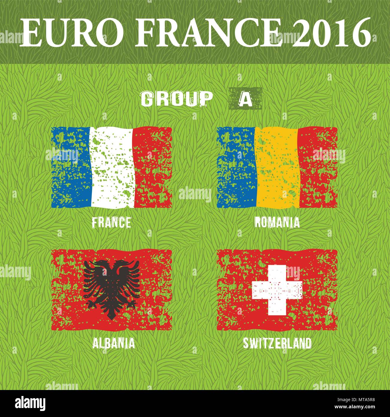 Championnat d'Europe de football 2016 en France des groupes A. Vector illustration Illustration de Vecteur