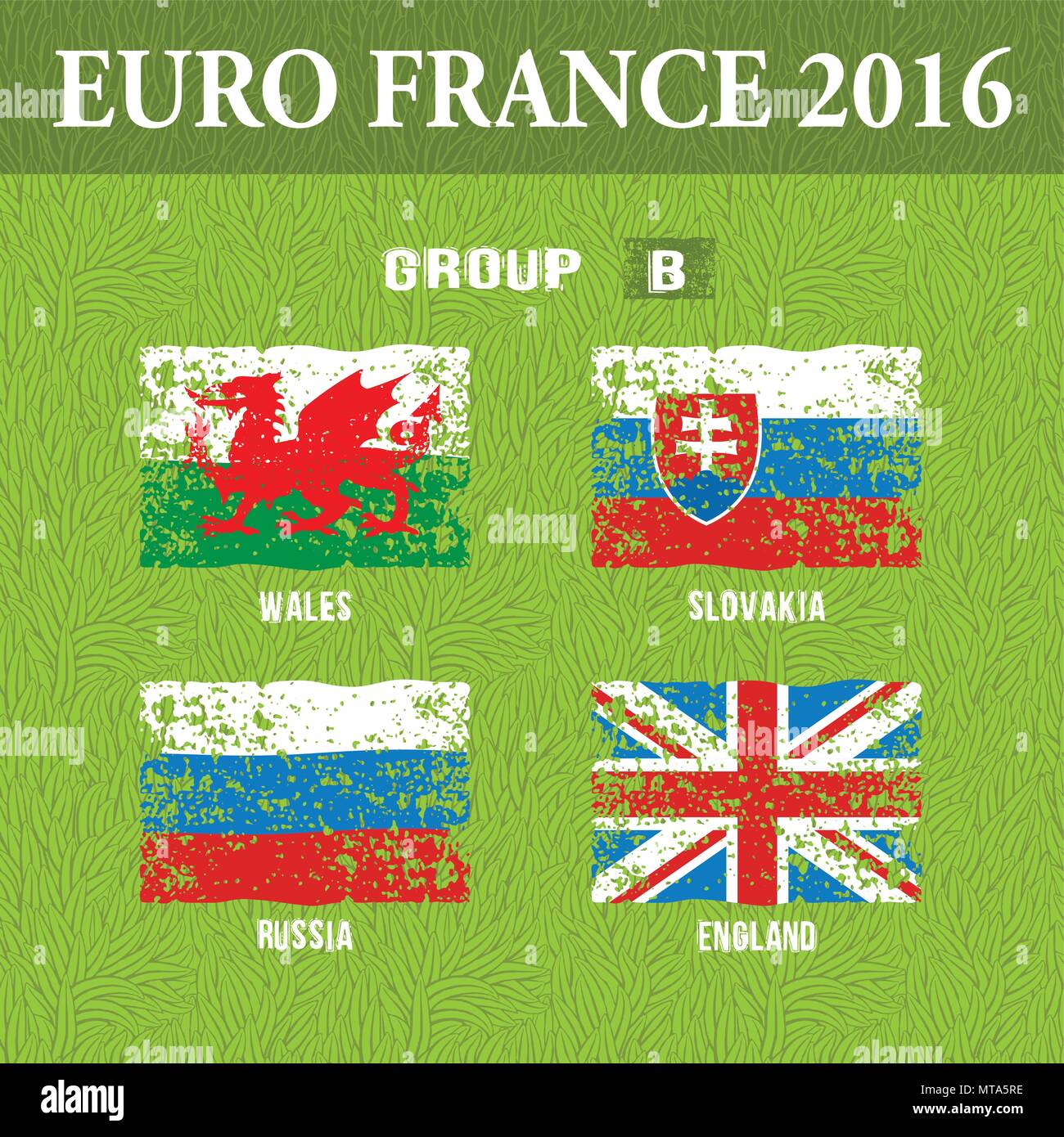 Championnat d'Europe de football 2016 en France des groupes B. Vector illustration Illustration de Vecteur