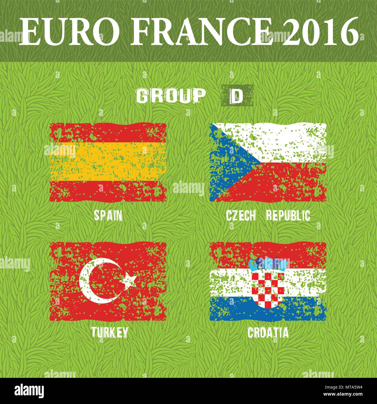 Championnat d'Europe de football 2016 en France des groupes D. Vector illustration Illustration de Vecteur