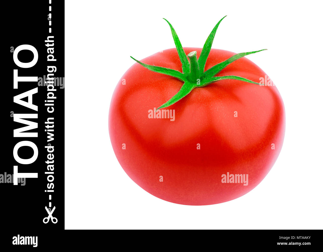 Un isolé tomate isolé sur fond blanc Banque D'Images