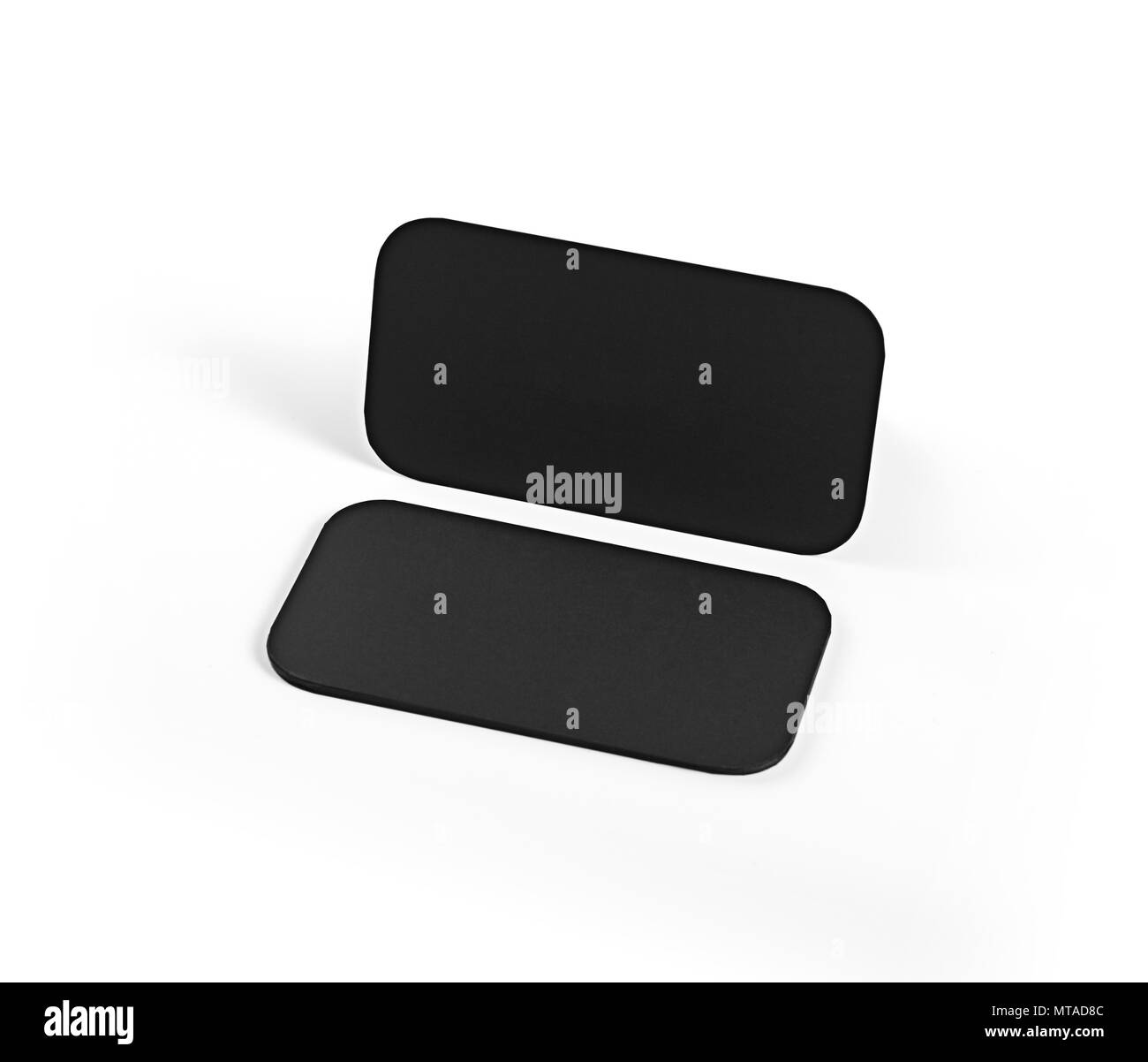 La conception de l'identité de l'entreprise, modèles, style de l'entreprise, cartes d'affaires noir sur fond blanc Banque D'Images