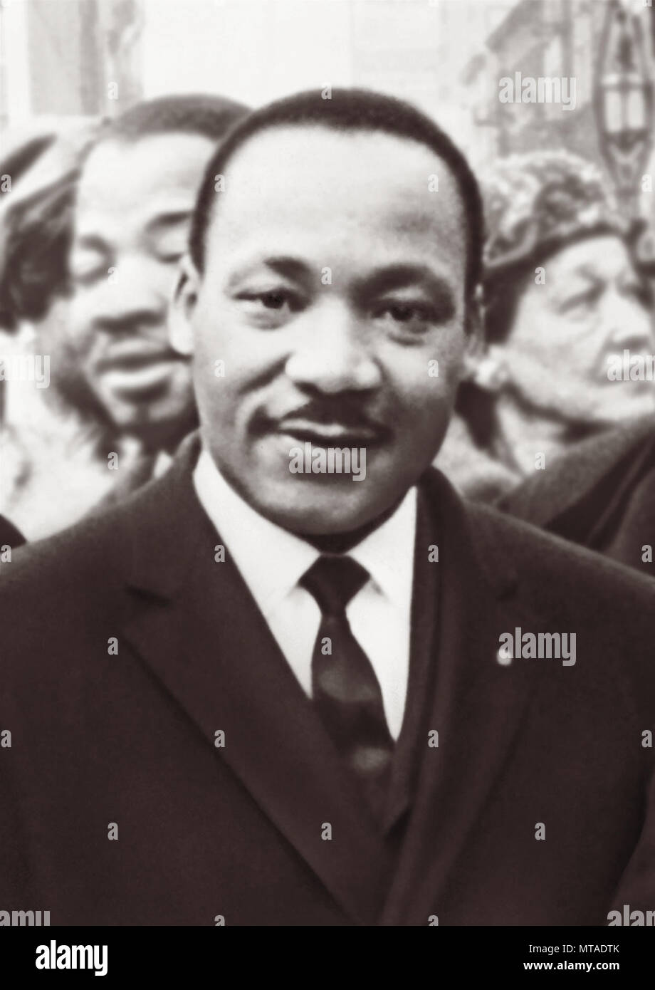 Le Dr Martin Luther King, à l'Hôtel de ville de New York, 1964. Banque D'Images