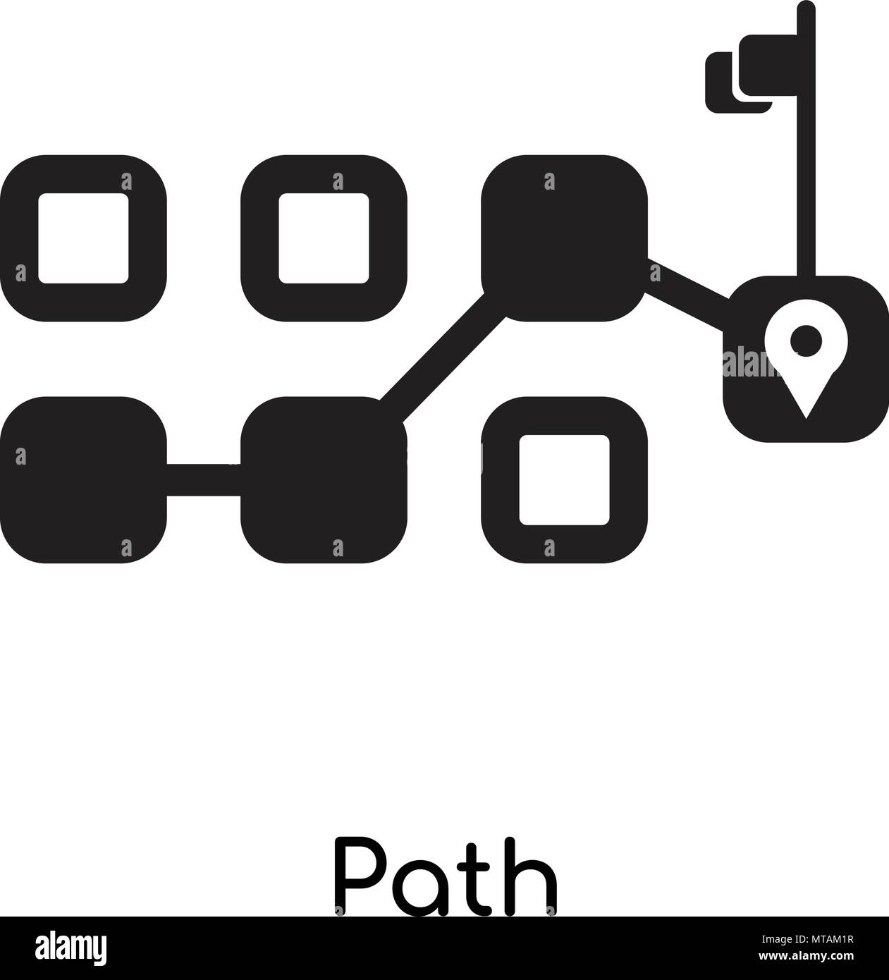 Icône Chemin isolé sur fond blanc pour votre application mobile et web ...