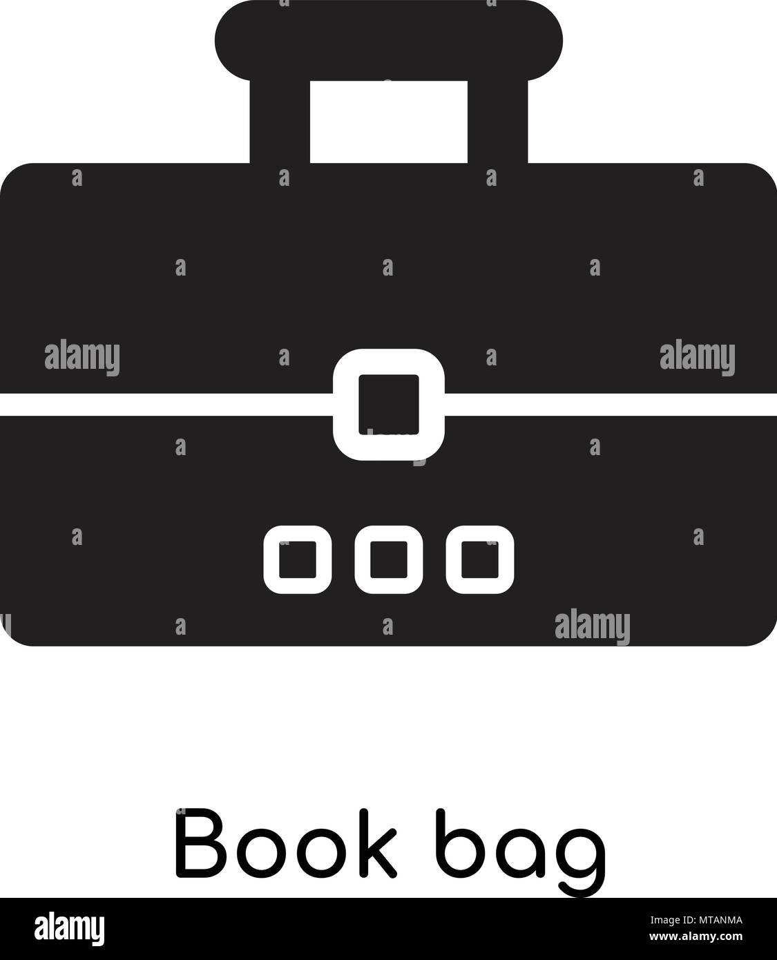 Icône sac isolé sur fond blanc Illustration de Vecteur