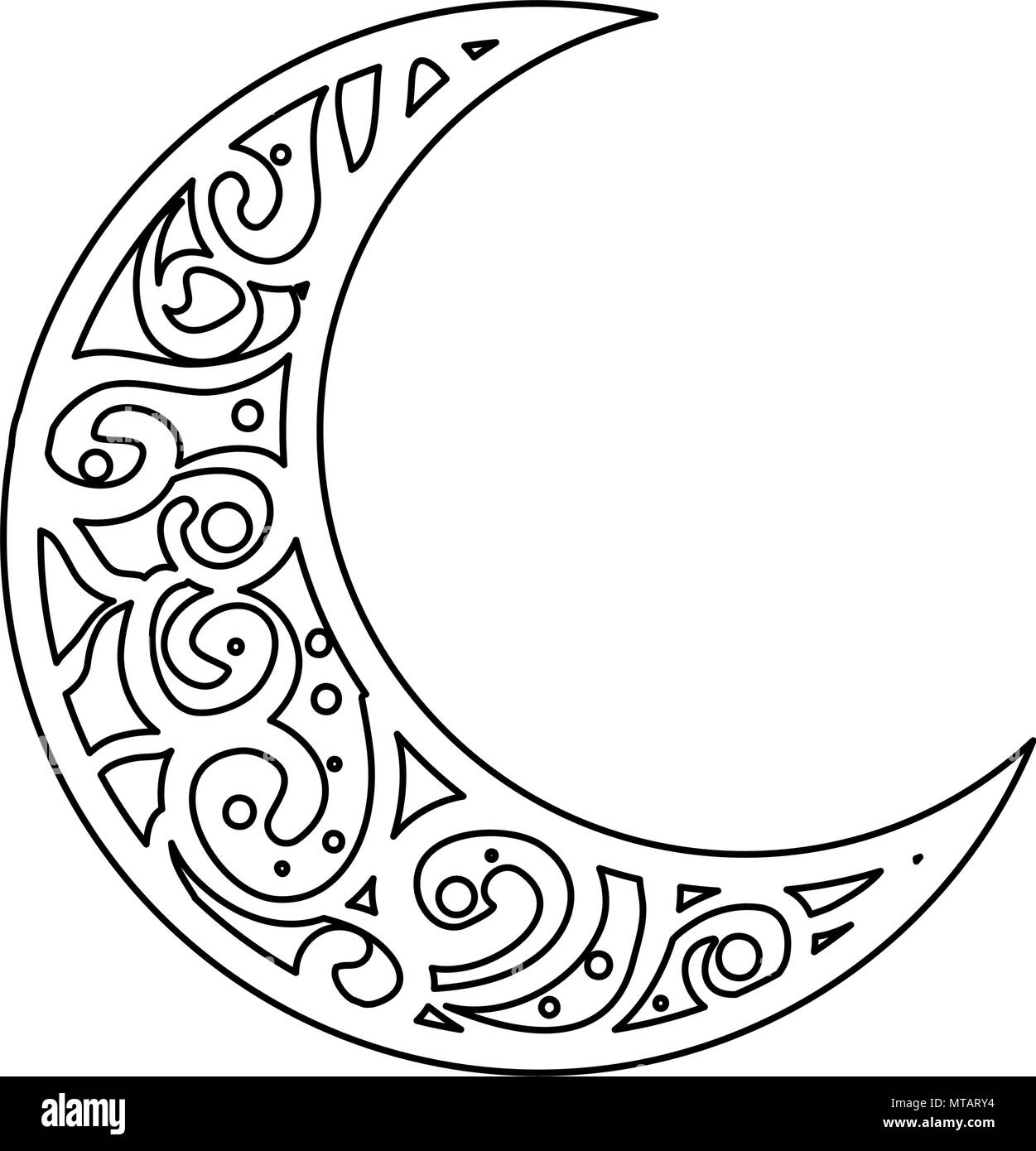 Ramadan kareem décorative lune Illustration de Vecteur