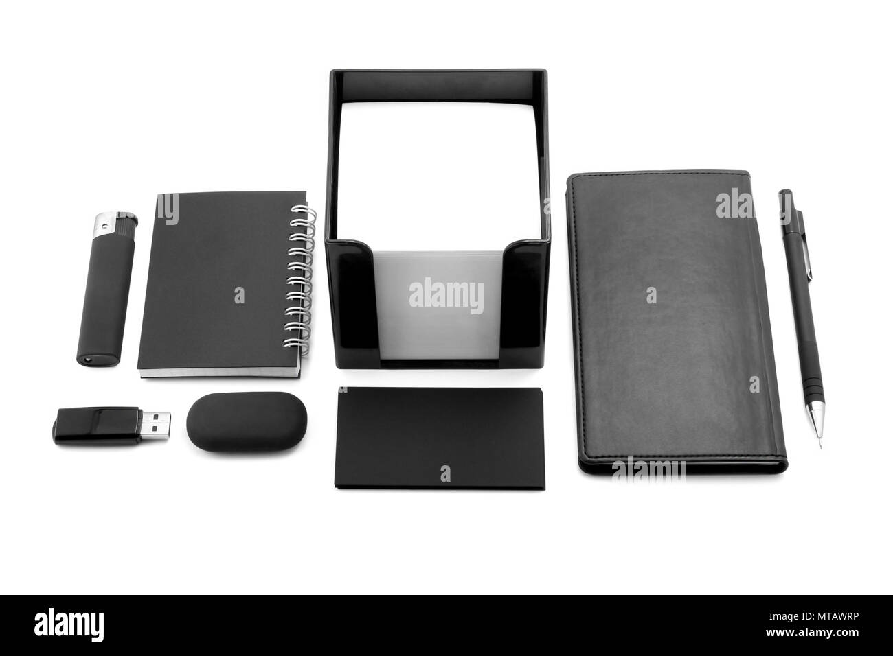 Éléments de l'identité d'entreprise, corporate identity, noir photo elements pour l'identité d'entreprise, pour fonctionner à l'image de marque, de collection Banque D'Images