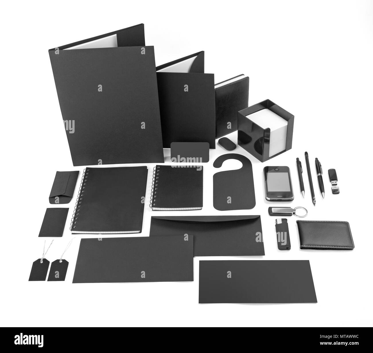 Éléments de l'identité d'entreprise identité d'entreprise, noir, noir les éléments de conception, pour fonctionner sur une identité d'entreprise, collection de l'identi Banque D'Images