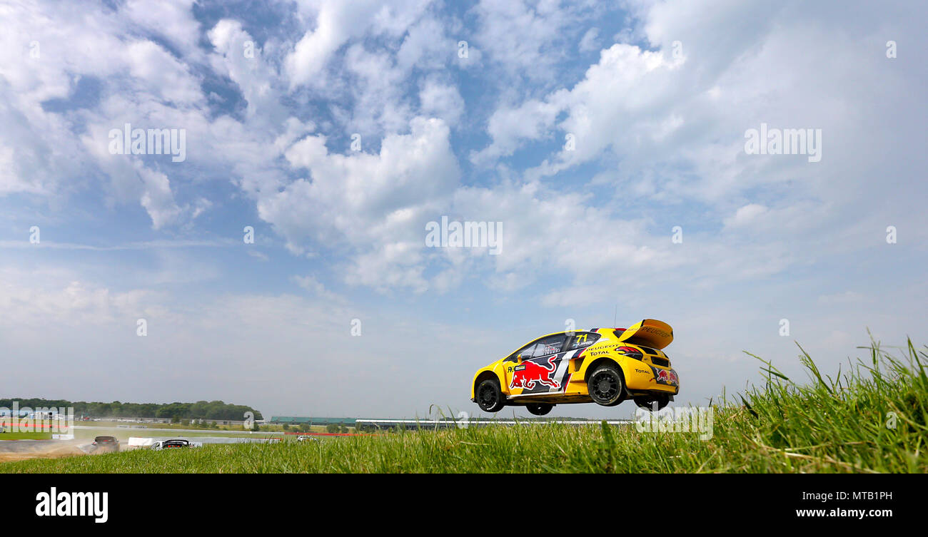 Kevin Hansen au cours de la troisième journée du Championnat du Monde 2018 Championnat de Rallycross à Silverstone, Towcester. Banque D'Images