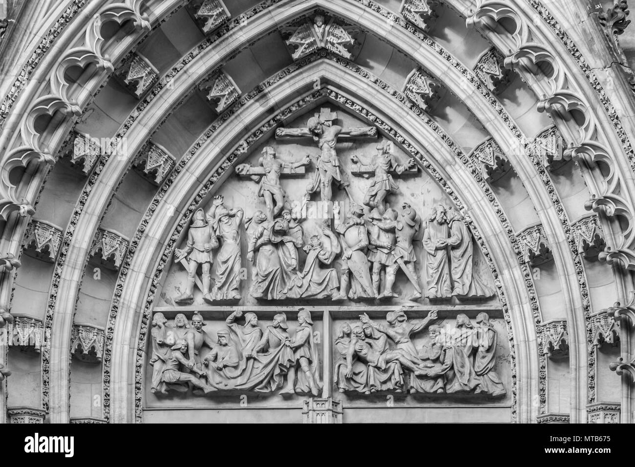 Portail avant de st. Cathédrale Saint-Guy de Prague Banque D'Images