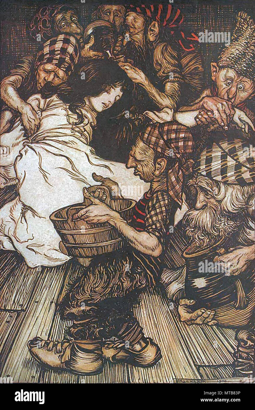 Arthur Rackham - de les contes des frères Grimm - Snow White Banque D'Images