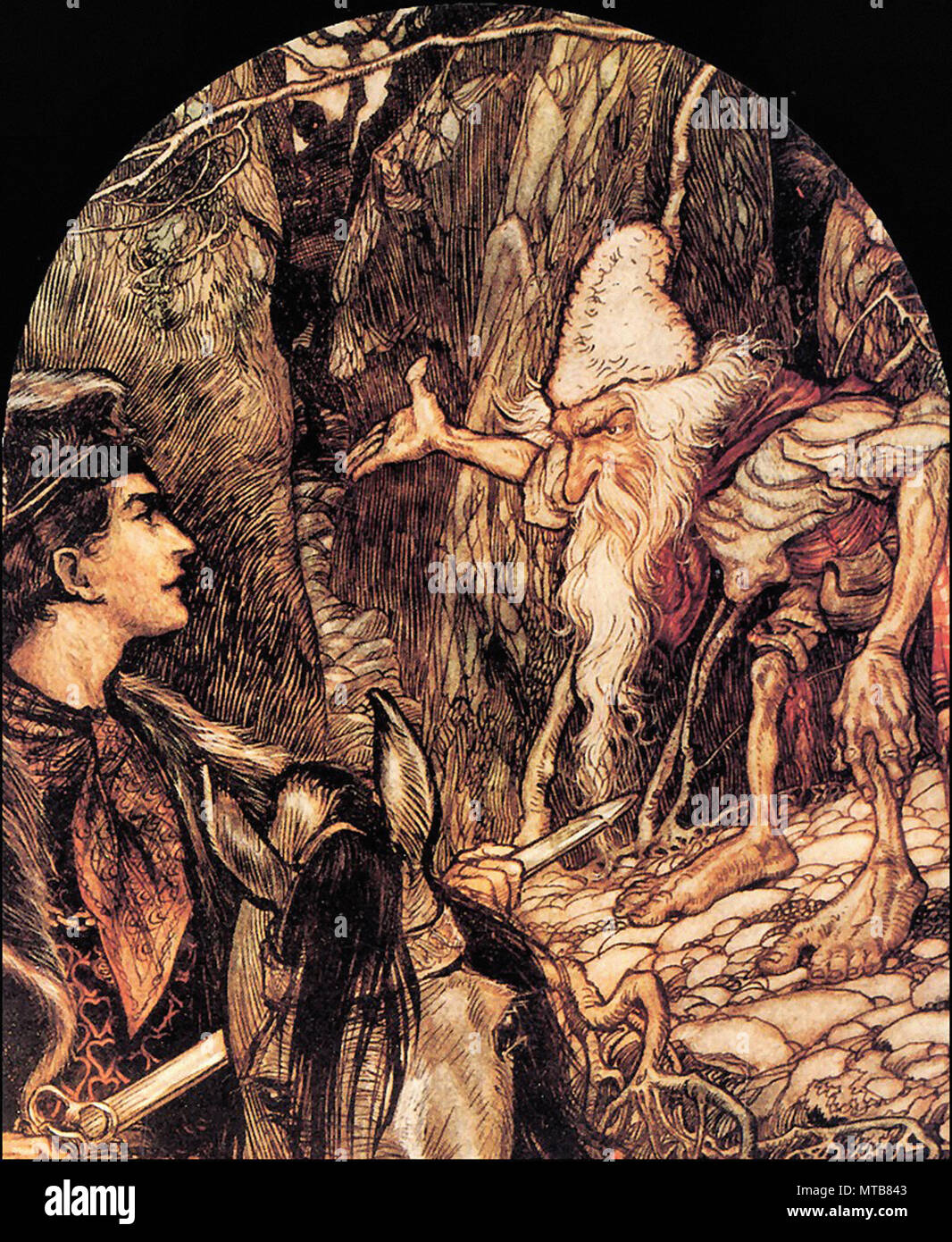 Arthur Rackham - de les contes des frères Grimm Banque D'Images