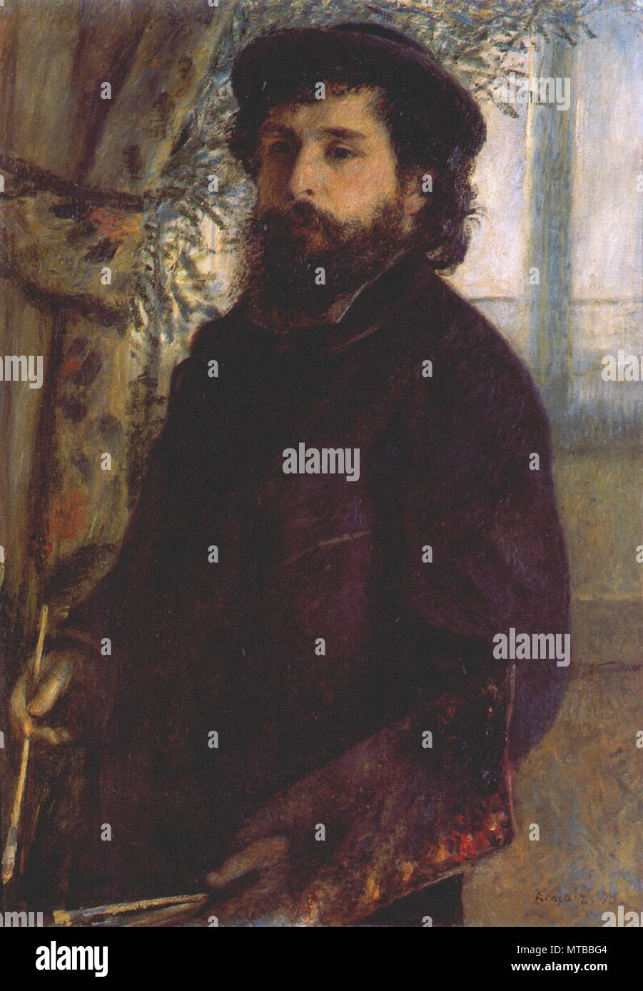 Pierre-Auguste Renoir - Peinture Claude Monet 1875 Banque D'Images