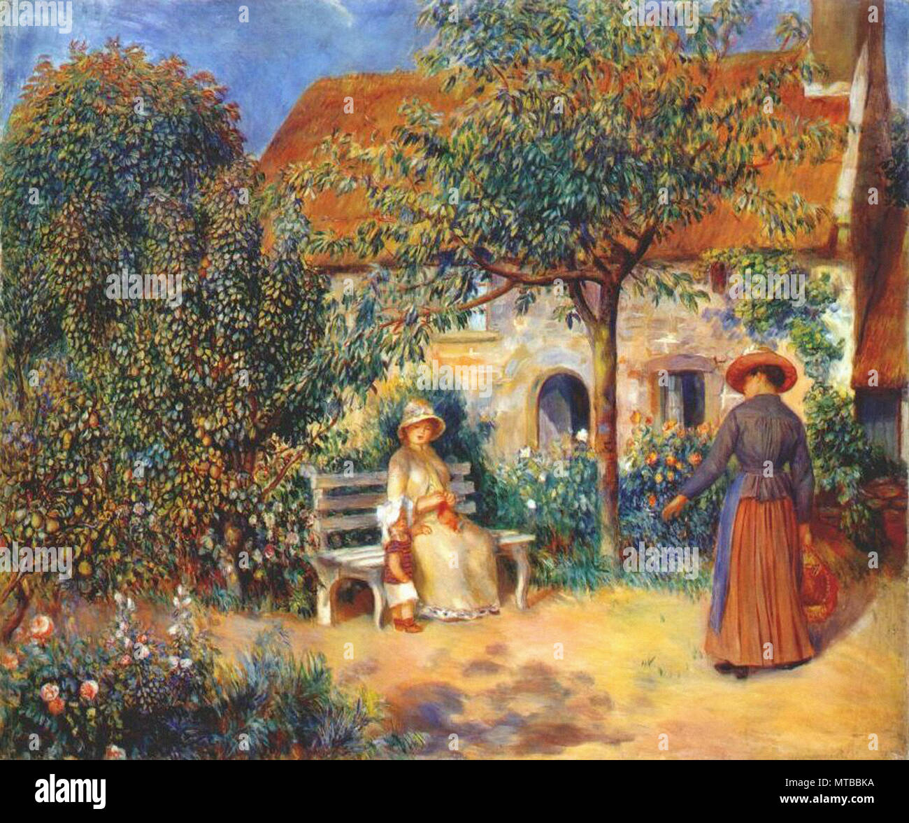 Pierre-Auguste Renoir - Scène de jardin en Bretagne C.1886 Banque D'Images