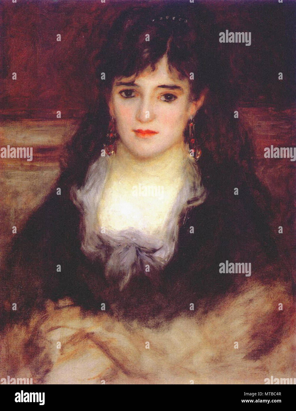 Pierre-Auguste Renoir - Portrait d'une femme Fish-Face (Nini) C.1874 Banque D'Images