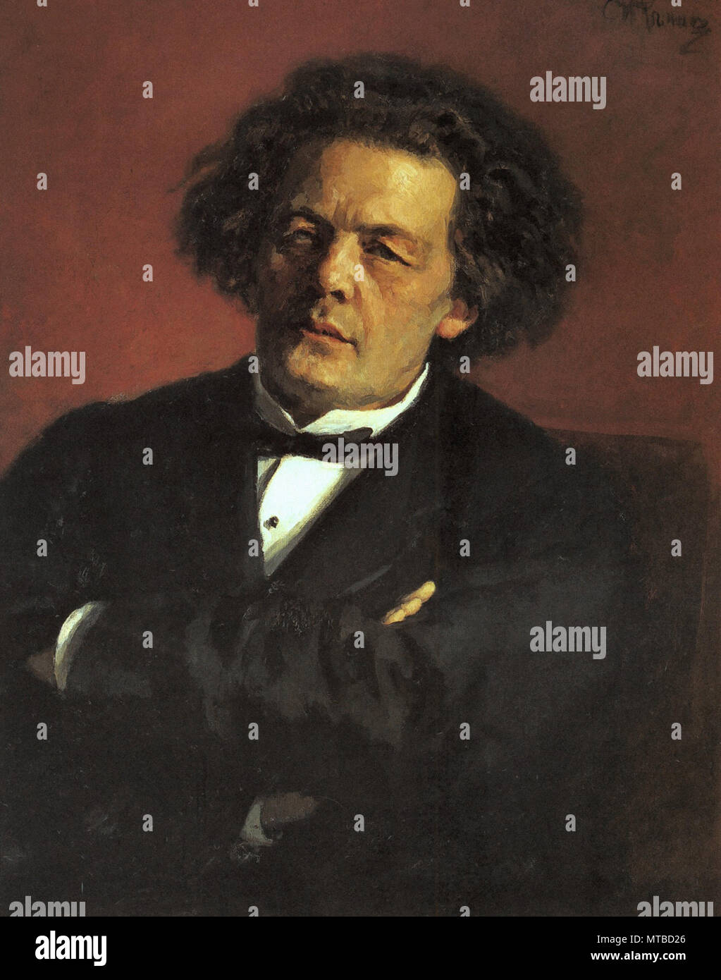 Repin Ilja - Portrait du compositeur Anton Rubinstein 2 Banque D'Images