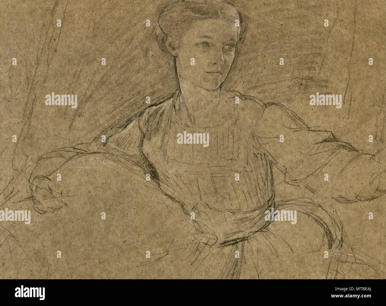 William Blake Richmond - Portrait d'une jeune femme Banque D'Images