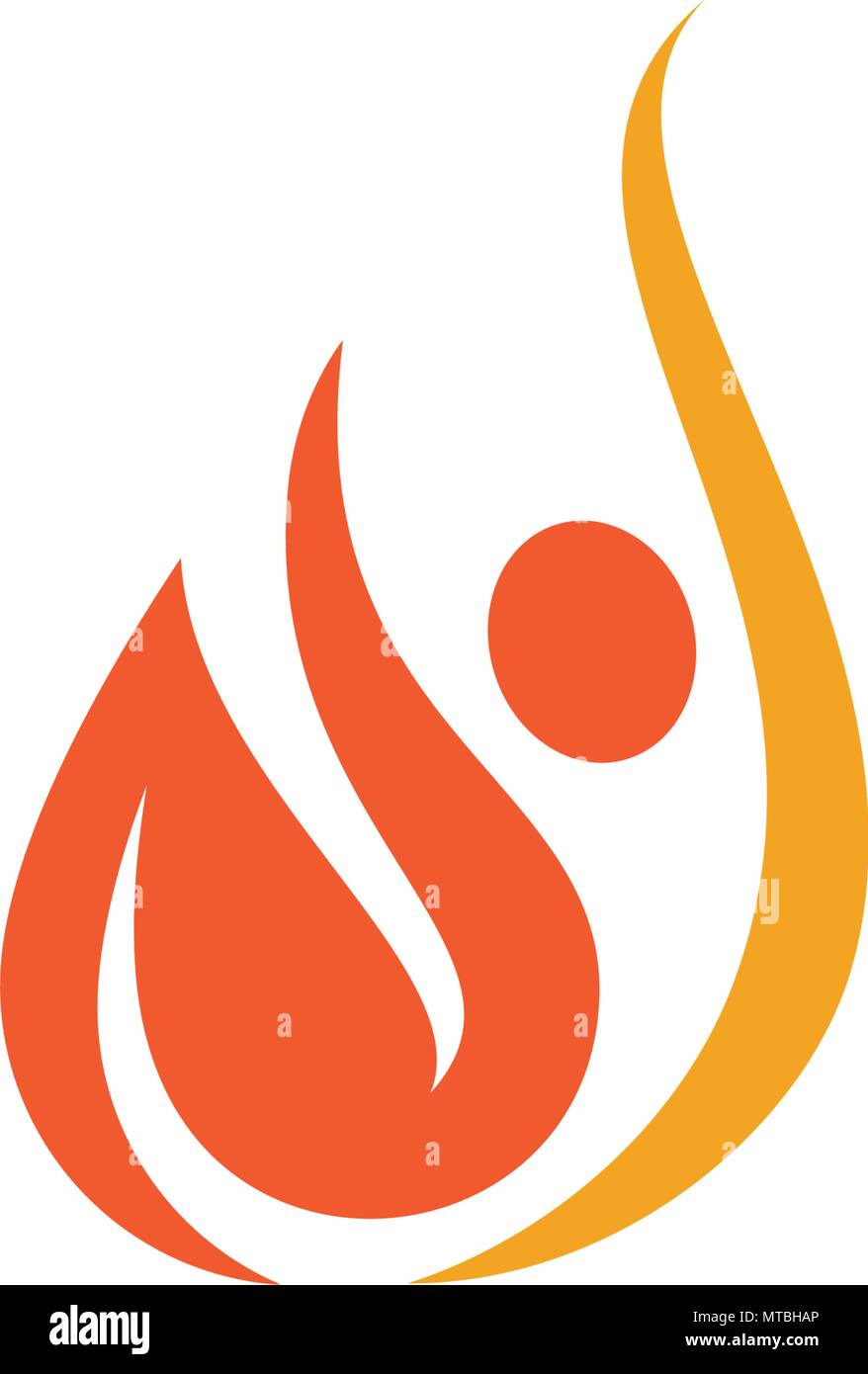 Feu flamme Modèle Logo vector illustration design Illustration de Vecteur