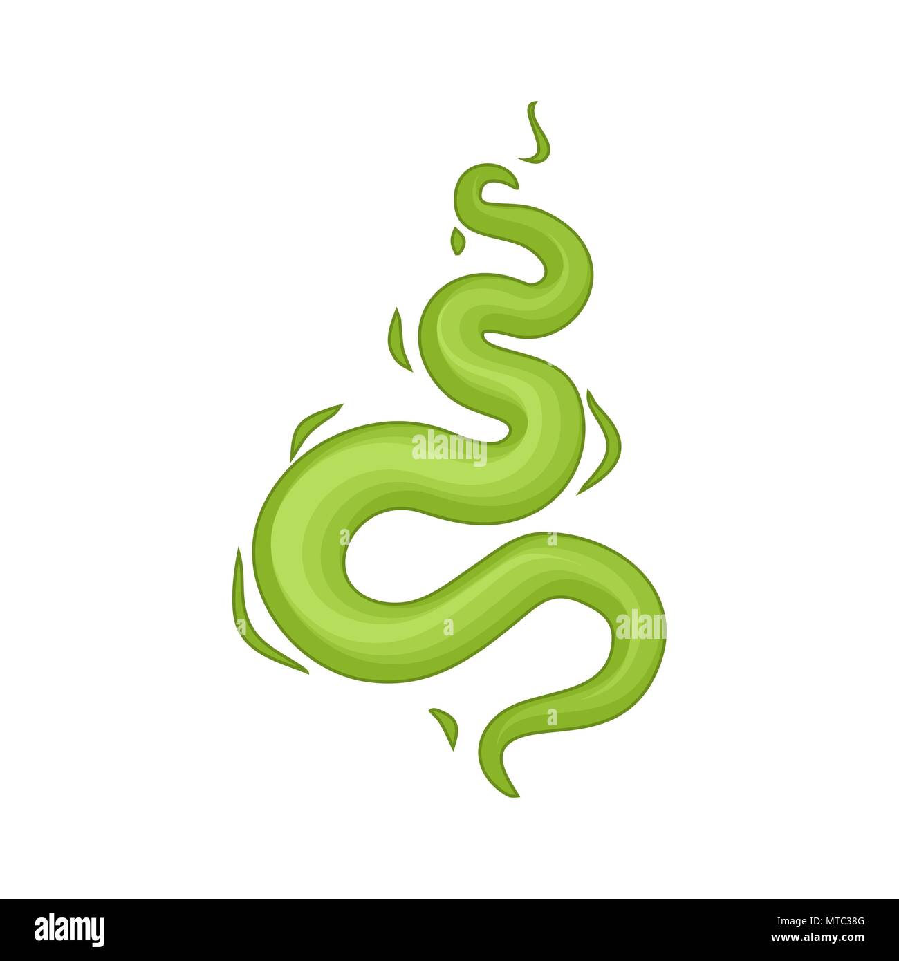 La fumée verte isolés. l'évaporation de l'acide produit chimique. Vector illustration Illustration de Vecteur